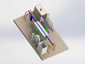  Полуавтоматическая линия электростатического нанесения покрытий 